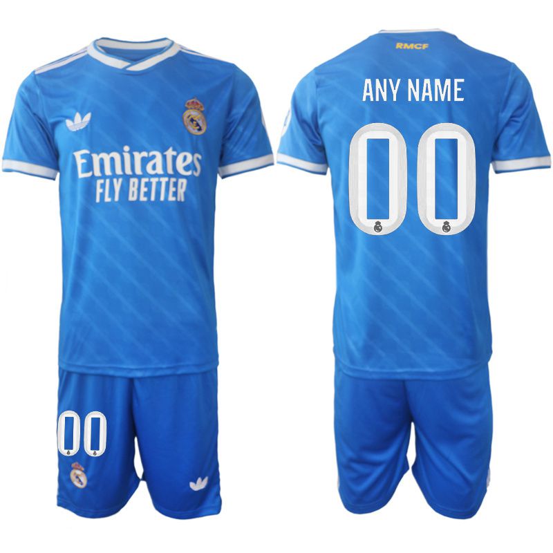 Men 2025-2026 Club Real Madrid away blue customized Soccer Jersey